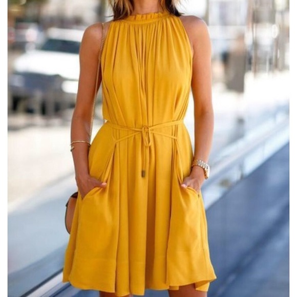 Banana Republic Dresses & Skirts - Banana Republic Mustard Swing Dress